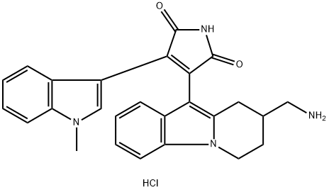 BISINDOLYLMALEIMIDE X HYDROCHLORIDE (BIM-X HYDROCHLORIDE), 145317-11-9, 结构式