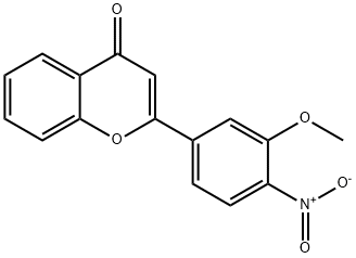 2-(3-Methoxy-4-nitrophenyl)-4H-1-benzopyran-4-one Struktur