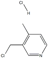 3-(クロロメチル)-4-メチルピリジン塩酸塩 化学構造式