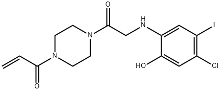 1-(4-(2-((4-chloro-2-hydroxy-5-iodophenyl)aMino)acetyl)piperazin-1-yl)prop-2-en-1-one Structure