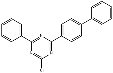 2-chloro-4-(biphenyl-4-yl)-6-phenyl-1,3,5-triazine Struktur