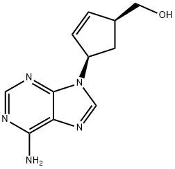((1S,4R)-4-(6-aMino-9H-purin-9-yl)cyclopent-2-enyl)Methanol Struktur