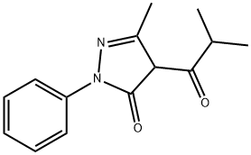 4-Isobutyryl-1-phenyl-3-methylpyrazol-5-one Struktur