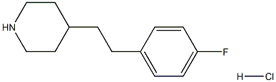 4-[2-(4-Fluorophenyl)ethyl]-piperidine HCl 化学構造式