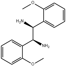 (1S,2S)-1,2-ビス(2-メトキシフェニル)エタン-1,2-ジアミン 化学構造式