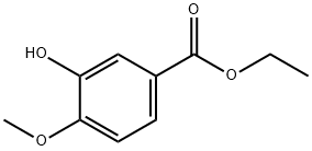 3-ヒドロキシ-4-メトキシ安息香酸エチル 化学構造式