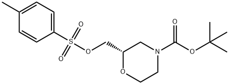 (S)-叔丁基-2-(对甲苯磺酰氧甲基)吗啉-4-甲酸乙酯, 148638-76-0, 结构式