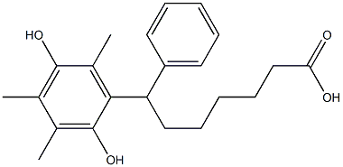7-(2,5-二羟基-3,4,6-三甲基苯基)-7-苯基庚酸,148989-73-5,结构式