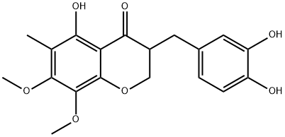3-(2,4-Dihydroxybenzyl)-5-hydroxy
-7,8-diMethoxy-6-MethylchroMan-4-one Structure