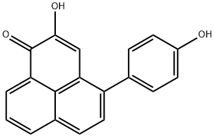 2-羟基-4-(4-羟基苯基)-1H-萘嵌苯-1-酮,149184-19-0,结构式