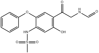 N-[5-羟基-4-(2-甲酰氨基)乙酰基-2-苯氧基]苯基甲磺酰胺,149457-03-4,结构式