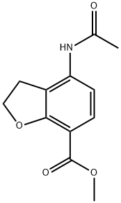 Methyl 4-acetaMido-2,3-dihydro-1-benzofuran-7-carboxylate 化学構造式