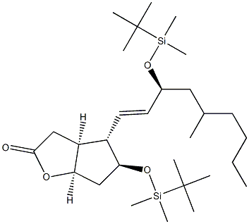 2H-环戊并[B]呋喃-2-酮,5-[[(1,1-二甲基乙基)二甲基硅烷基]氧基]-5-甲基-1-壬烯基]六氢-,[3A,4(1E,3S*,5S*),5,6A],149585-88-6,结构式