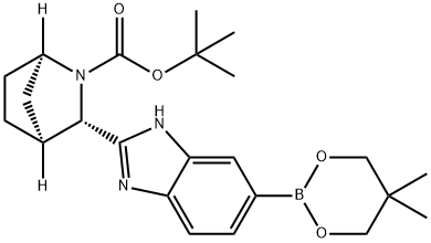 (1R,3S,4S)-3-[6-(5,5-DiMethyl-1,3,2-dioxaborinan-2-yl)-1H-benziMidazol-2-yl]-2-azabicyclo[2.2.1]heptane-2-carboxylic acid 1,1-diMethylethyl ester Structure