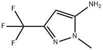 2-甲基-5-三氟甲基-2H-吡唑-3-基胺, 149978-43-8, 结构式