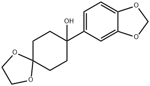 8-(苯并[D][1,3]二氧杂环戊烯-5-基)-1,4-二氧杂螺[4.5]癸烷-8-醇 结构式
