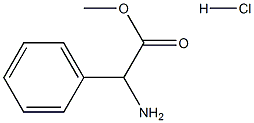 2-氨基-2-苯基乙酸甲酯盐酸盐,15028-40-7,结构式