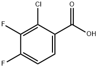 2-chloro-3,4-difluorobenzoic acid Structure