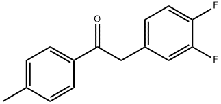 2-(3,4-二氟苯基)-1-(对甲苯基)乙烷-1-酮, 1504609-61-3, 结构式