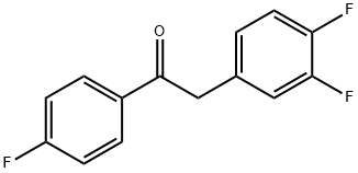2-(3,4-二氟苯基)-1-(4-氟苯基)乙烷-1-酮, 1507249-35-5, 结构式