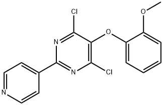 4,6-二氯-5-(2-甲氧基苯氧基)-2-(吡啶-4-基)嘧啶, 150727-72-3, 结构式