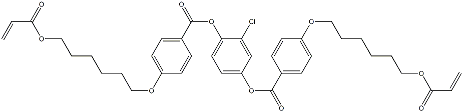 2-氯-1,4-亚苯基双[4-[6-(丙烯酰氧基)己氧基]苯甲酸酯],150809-90-8,结构式