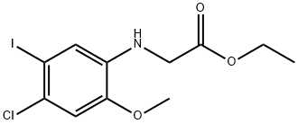 ethyl 2-((4-chloro-5-iodo-2-Methoxyphenyl)aMino)acetate Struktur