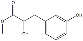 2-ヒドロキシ-3-(3-ヒドロキシフェニル)プロパン酸メチル 化学構造式