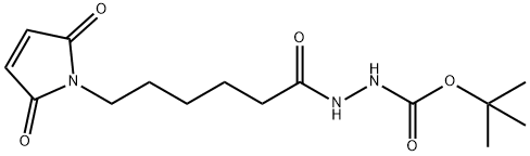 1H-Pyrrole-1-hexanoic acid, 2,5-dihydro-2,5-dioxo-, 2-[(1,1-diMethylethoxy)carbonyl]hydrazide Struktur