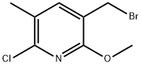 3-(BroMoMethyl)-6-chloro-2-Methoxy-5-Methylpyridine Structure