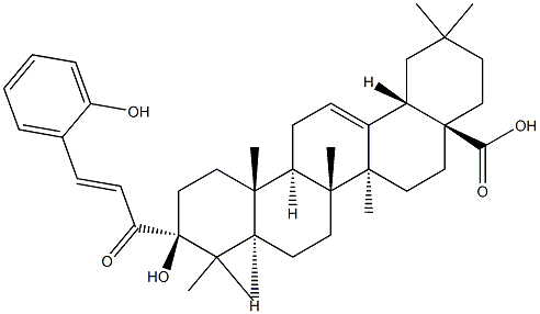3-O-p-クマロイルオレアノール酸 化学構造式