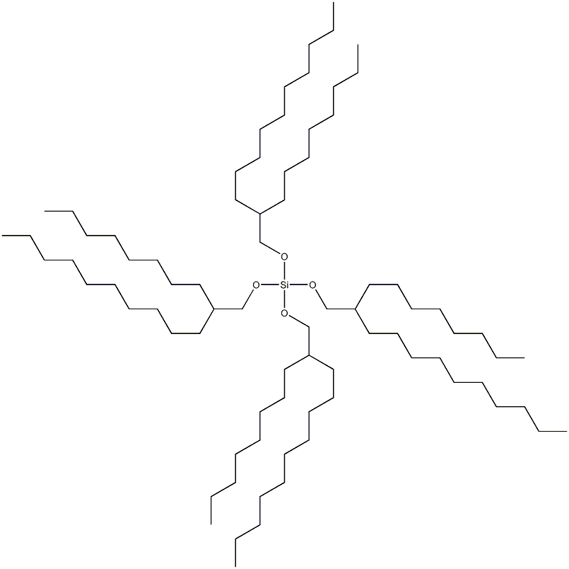 四(2-辛基十二烷氧基)硅烷, 151395-68-5, 结构式