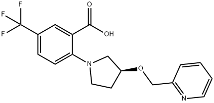 1515856-92-4 (S)-2-(3-(PYRIDIN-2-YLMETHOXY)PYRROLIDIN-1-YL)-5-(TRIFLUOROMETHYL)BENZOIC ACID. HCL