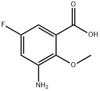 3-氨基-5-氟-2-甲氧基苯甲酸, 151793-23-6, 结构式