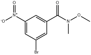 3-溴-N-甲氧基-N-甲基-5-硝基苯甲酰胺, 1519917-98-6, 结构式