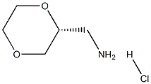 (2R)-1,4-ジオキサン-2-メタンアミン塩酸塩 化学構造式