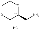 (2S)-1,4-ジオキサン-2-メタンアミン塩酸塩 化学構造式