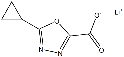 5-环丙基-1,3,4-噁二唑-2-甲酸基酯 锂 盐, 1523571-22-3, 结构式