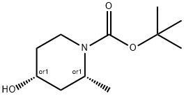 (2S,4S)-4-ヒドロキシ-2-メチルピペリジン-1-カルボン酸TERT-ブチル 化学構造式