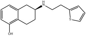 (6S)-5,6,7,8-四氢-6-[[2-(2-噻吩基)乙基]氨基]-1-萘酚, 153409-14-4, 结构式