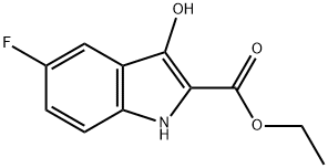 ethyl 5-fluoro-3-hydroxy-1H-indole-2-carboxylate Struktur