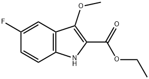 ethyl 5-fluoro-3-Methoxyindole-2-carboxylate,153501-11-2,结构式