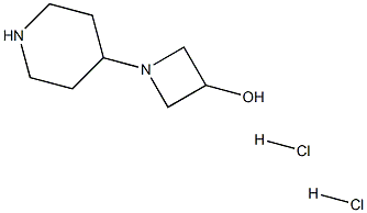 1-(哌啶-4-基)氮杂环丁烷-3-醇二盐酸盐, 1537465-19-2, 结构式