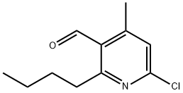 2-Butyl-6-chloro-4-Methylnicotinaldehyde 化学構造式