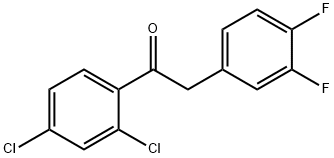 1-(2,4-二氯苯基)-2-(3,4-二氟苯基)乙酮, 1540715-31-8, 结构式