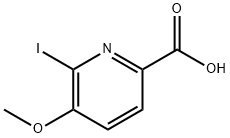 6-碘-5-甲氧基吡啶-2-羧酸, 154497-83-3, 结构式