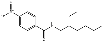 N-(2-エチルヘキシル)-4-ニトロベンズアミド 化学構造式
