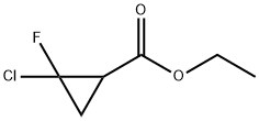 2-クロロ-2-フルオロシクロプロパンカルボン酸エチル 化学構造式