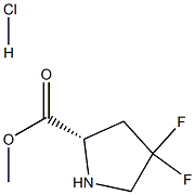 (S)-4,4-ジフルオロピロリジン-2-カルボン酸メチル塩酸塩 化学構造式