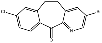 3-BroMo-8-chloro-5,6-dihydro-11H-benzo[5,6]cyclohepta[1,2-b]pyridin-11-one Struktur